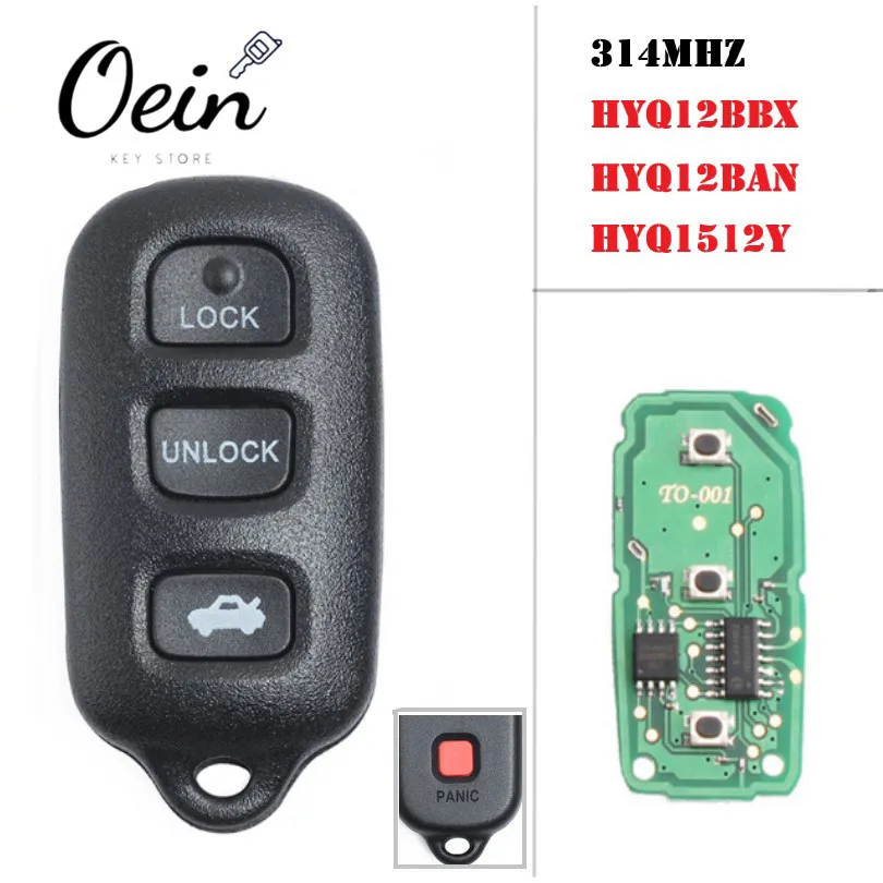 3 + 1 кнопка 4 кнопки 314 Мгц дистанционный ключ для Toyota Sequoia 2001 2002 2003 2004 2005 2006 2007 2008