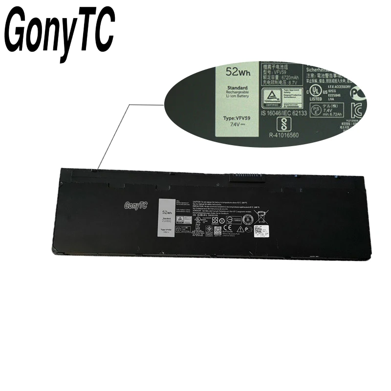 

GONYTC Original VFV59 W57CV GVD76 Laptop Battery For DELL Latitude E7240 E7250 W57CV 0W57CV WD52H GVD76 VFV59