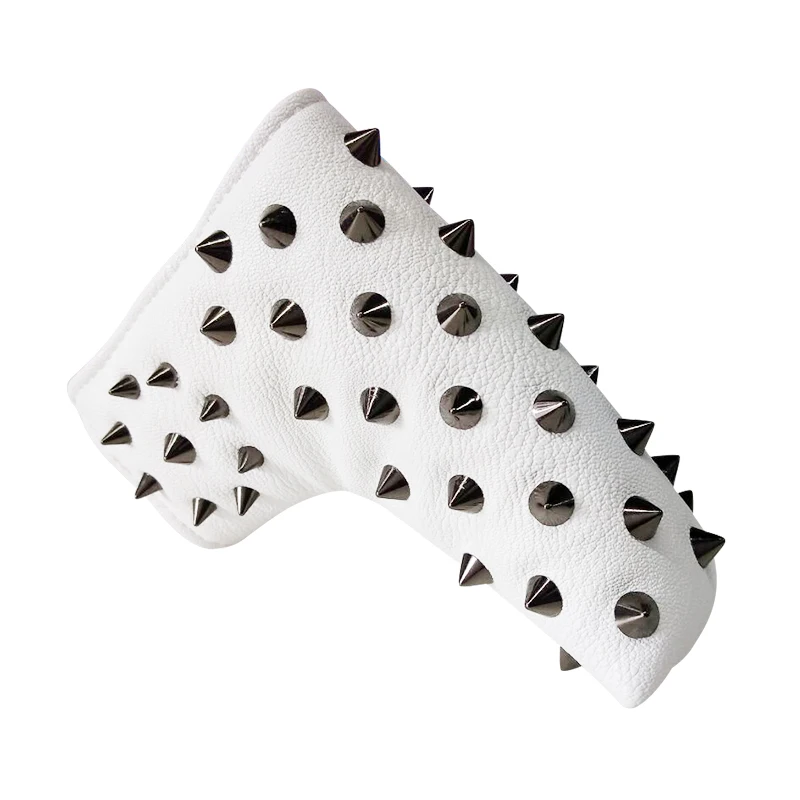 Чехол для головы гольфа с заклепками из искусственной кожи магнитным замком