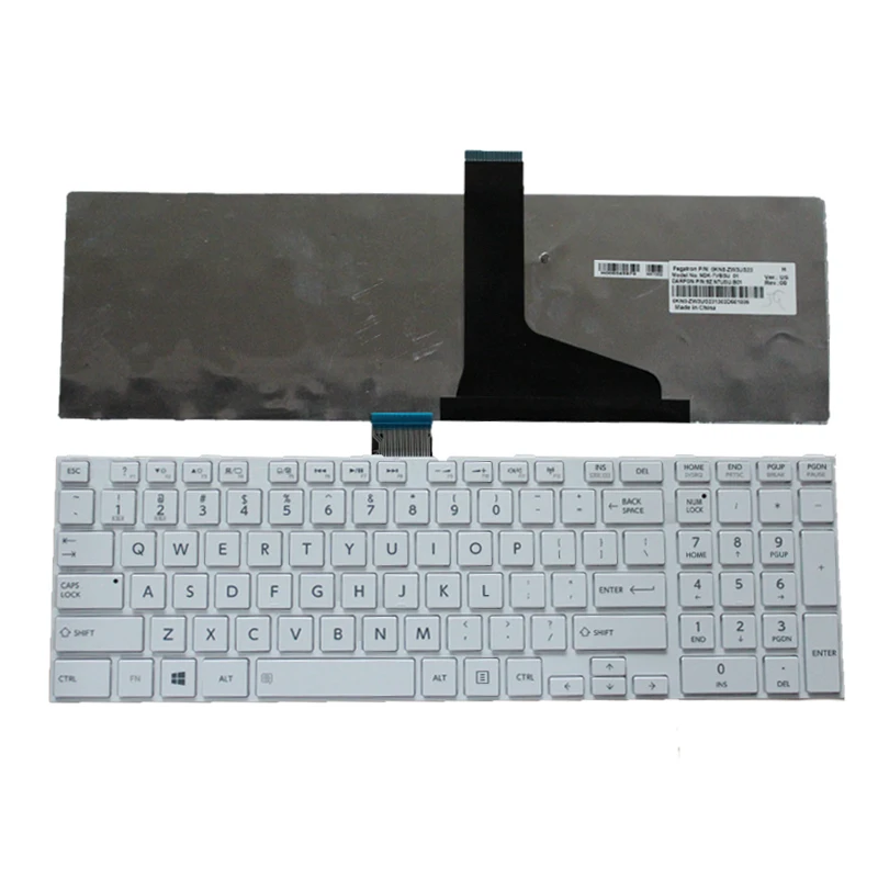 

NEW US keyboard For toshiba SATELLITE L850 L850D P850 L855 L855D L870 L870D white US laptop keyboard NSK-TVBSU