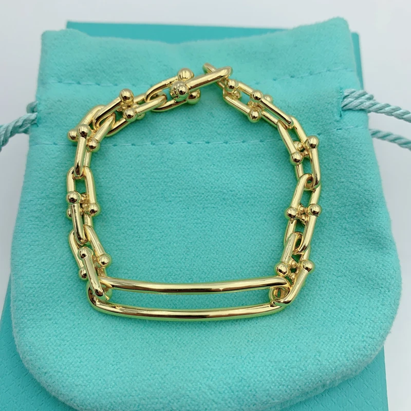 

1: 1 Original Model S925 Sterling Silver Bracelet Fashion U-Shape Bracelet Ladies LOGO Jewelry Birthday Gift