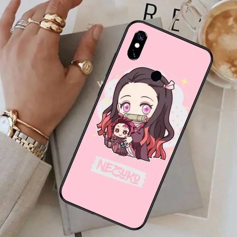 

Kamado Nezuko Kimetsu No Yaiba Demon Phone Case For Xiaomi Redmi note 7 8 9 pro 8T 9S Mi Note 10 Lite pro