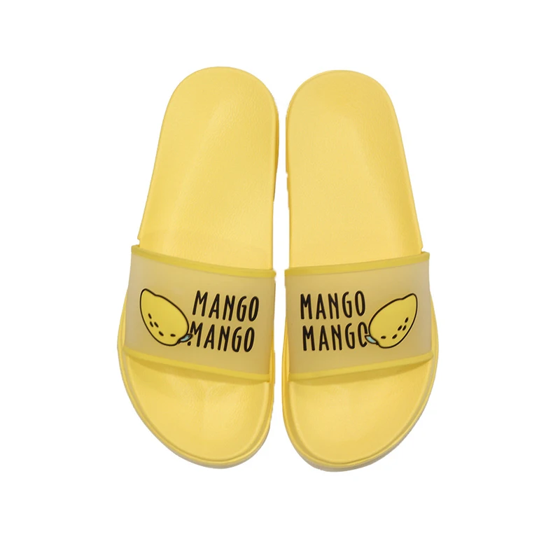 

2021 Summer Slippers Shoes Women cute Fruit Jelly Color Transparent open Toe Flip Flops Clear Outdoor Beach Slides Sandals