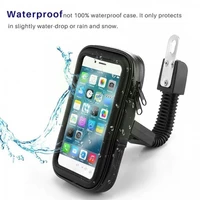 waterproof phone holder motorcycle support telephone motorbike rear view mirror stand mount bag for for o9l4