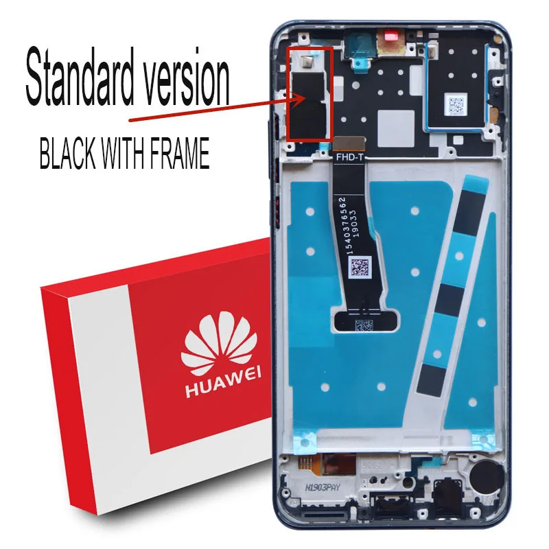 Standard Black 6,15 ''дисплей с рамкой Замена для huawei P30 Lite Nova 4e lcd кодирующий преобразователь сенсорного экрана в сборе MAR-LX1 LX2 AL01 - Цвет: Standard Black