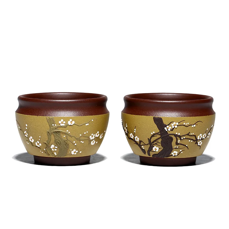 

Пара стаканов Zisha Yixing, стаканы для мастер-пар, китайская зеркальная посуда, рождественский подарок, пурпурная глина, 140 мл, высокое качество