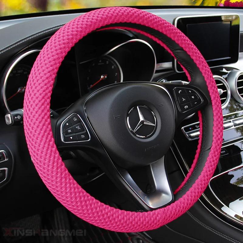 

Summer ice silk 6 colors optional 3D sandwich cool steering wheel cover