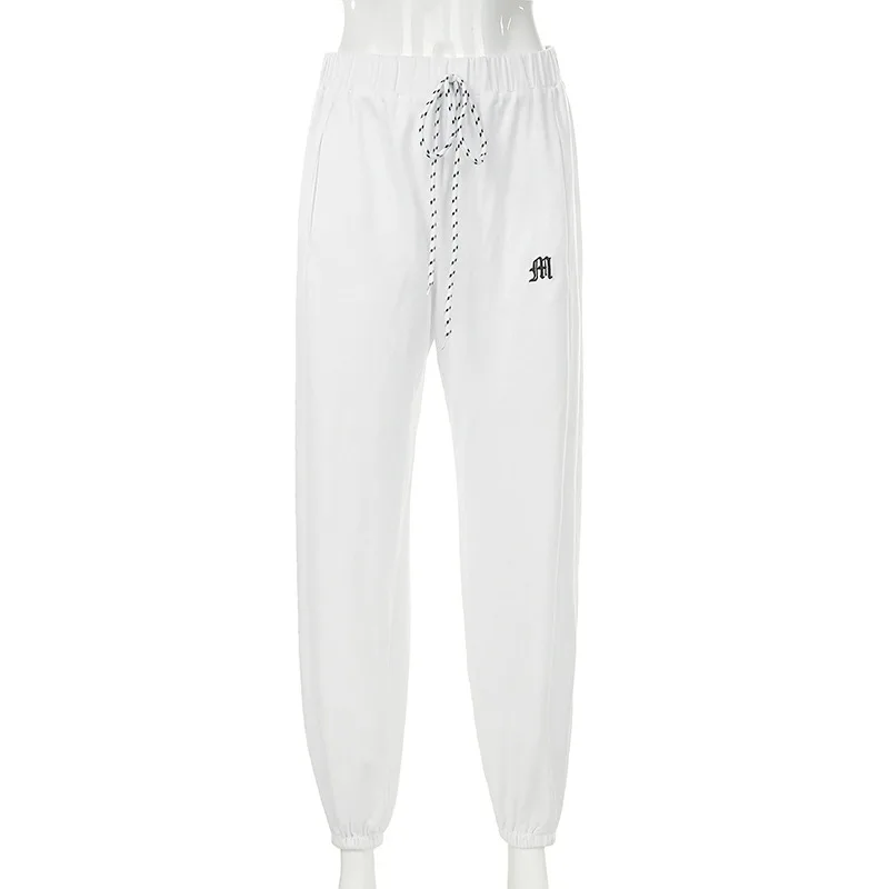 

Hip Hop Tracksuits Women Set Letter Embroidery Sweatshirt and High Waist Pants Workout 2 Piece Sets Womens Outfits Lounge Wear