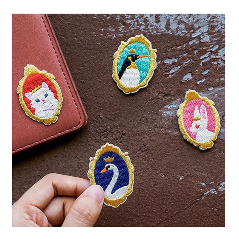 YaMinSanNiO DIY Cute Animal Series Embroidery Stickers for Clothes Patch on Backpack Jeans Patches Clothing Iron | Дом и сад