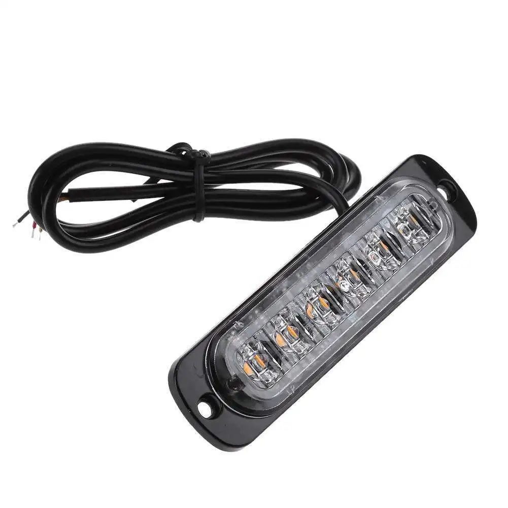 1PCS 6LED Untra slim Car Truck Van Side Strobe Light LED Ambulance Police Warning Flasher Caution Emergency Construction lights | Лампы и