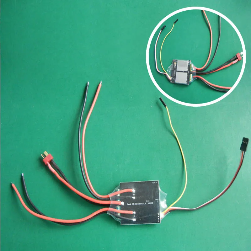 Фото Двойной двусторонний матовый ESC смешанный контроль 40A x 2 ESC для радиоуправляемой модели металлического гусеничного танка №1