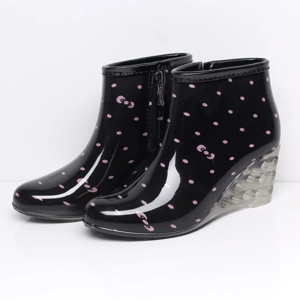 Sagace 2020 женские резиновые ботинки на танкетке Нескользящие водонепроницаемые