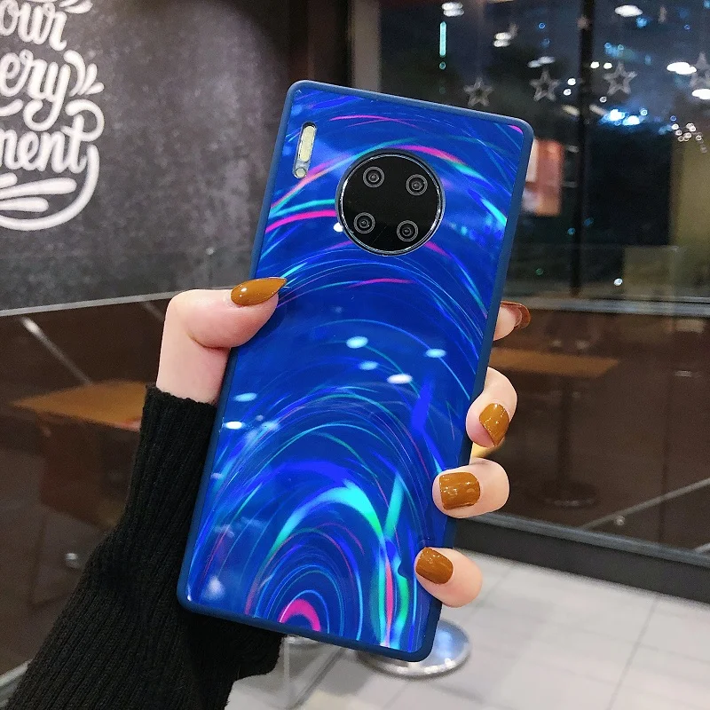 Радужный зеркальный блестящий чехол для телефона Huawei Mate 20 30 P20 P30 P40 Pro Lite Мягкий из