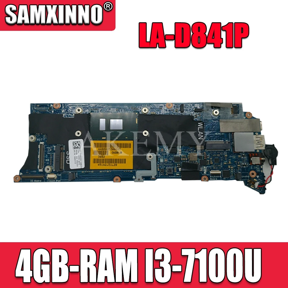 

LA-D841P Laptop motherboard For DELL XPS-13 9350 original mainboard 4GB-RAM I3-7100U