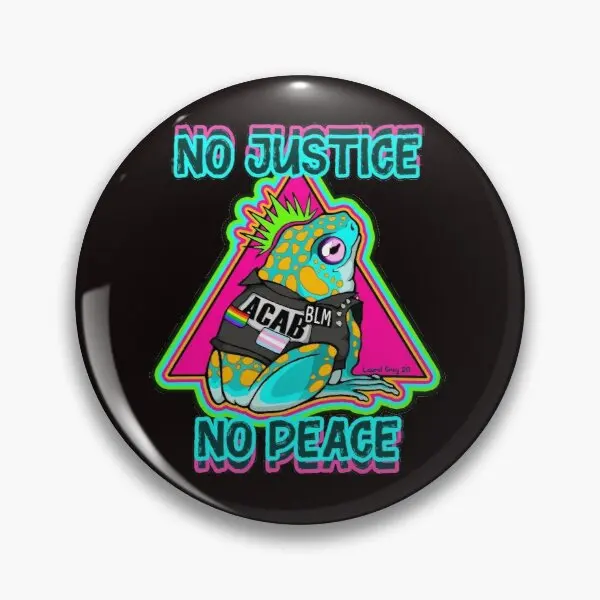 Без правосудия нет мира в стиле панк лягушка мягкая эмаль на булавке значок