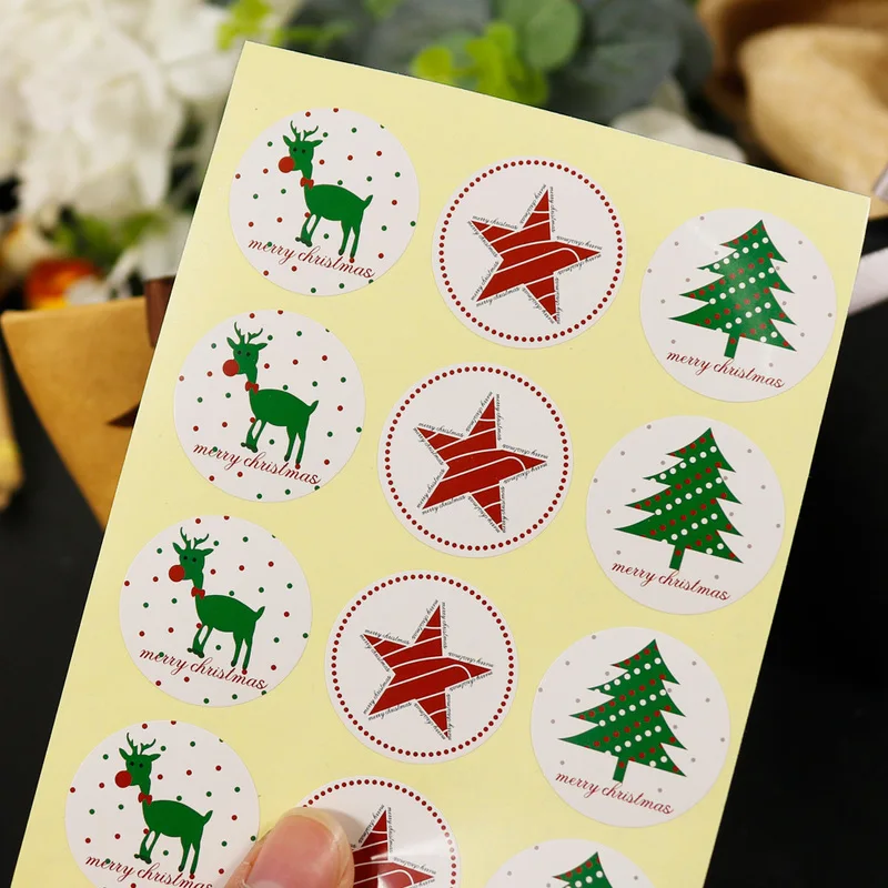 108 шт. бумажные самоклеящиеся наклейки на елку|Украшения своими руками для