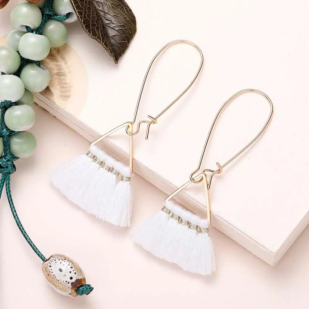 Длинные серьги подвески Chandler ручной работы винтажные этнические висячие из