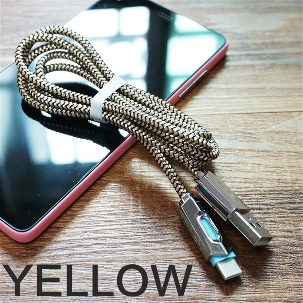 Светодиодный кабель usb type-C для Xiaomi Redmi Note 7 Mi9 кабель USB C для быстрой зарядки и синхронизации данных для samsung Galaxy S10 S9 Oneplus 6t type-C