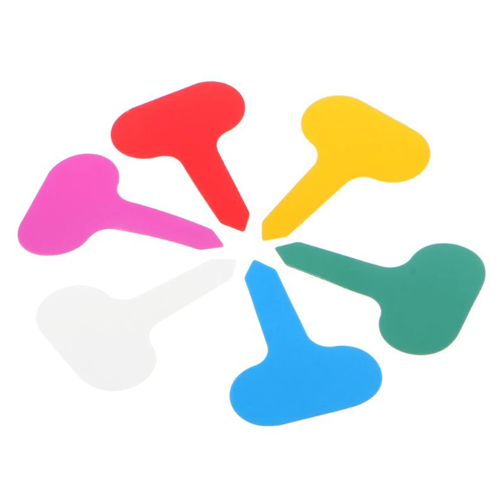 

100pcs Colorful Plant Markers Garden Bonsai Succulent Seedings Tags Sign PVC Gardening Labels Stake on Soil Paint Sticks