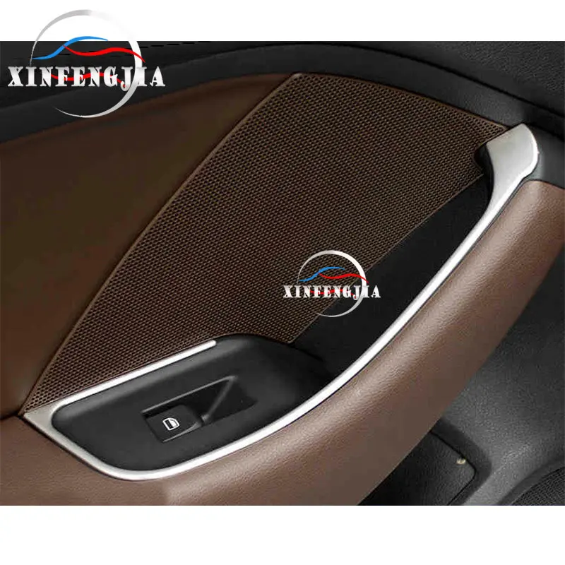 For Audi A3 15-17 4pcs Steel Interior Door Armrest Panel Window Lift Cover Trim |