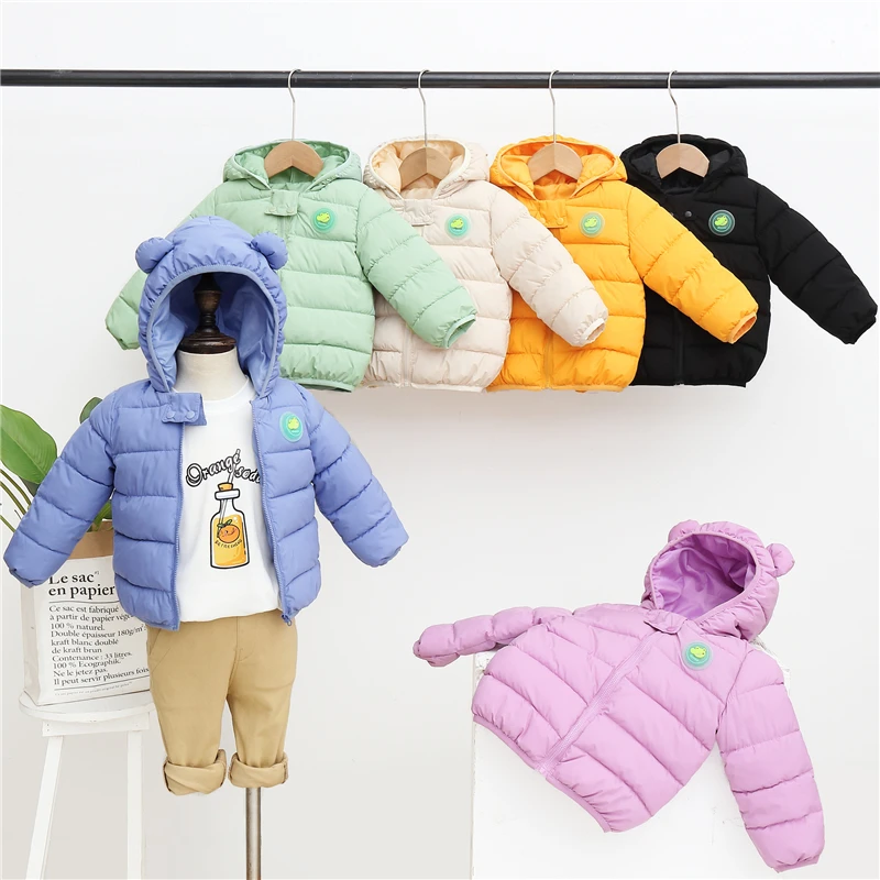 

Girls Baby's Kids Down Jacket Coat 2021 Sweet Light Warm Plus Thicken Winter Autumn Cotton Outerwear Zipper Children's Clothing