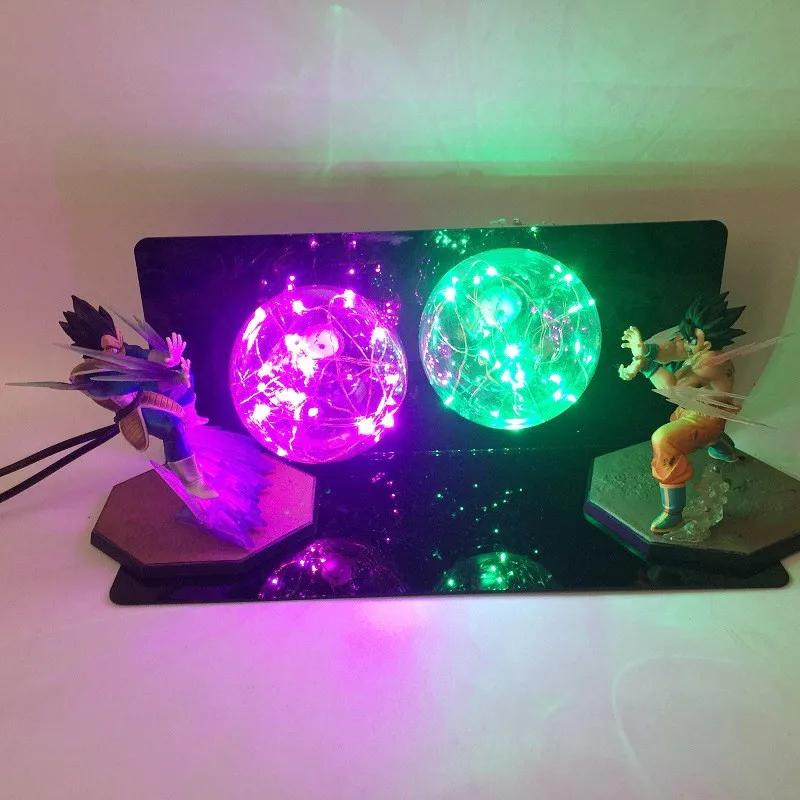Двойной Dragon Ball Вегета Goku kamehameha лампы светодиодные Dragon Ball Z Led Электрический Ночной светильник Настольная лампа для Спальня Xmas игрушка в подарок