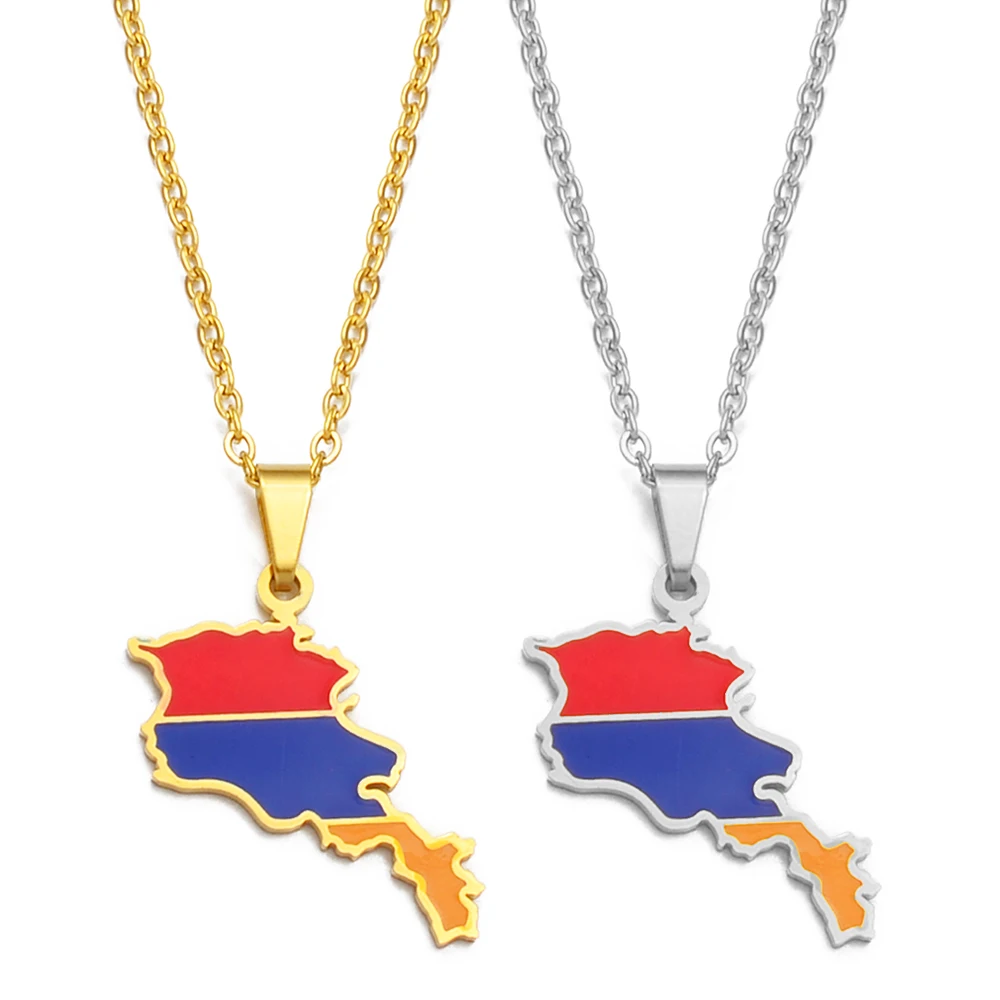 

Ожерелья Anniyo с картой Словения, карты армян, подвески, ювелирные изделия для девочек #266021