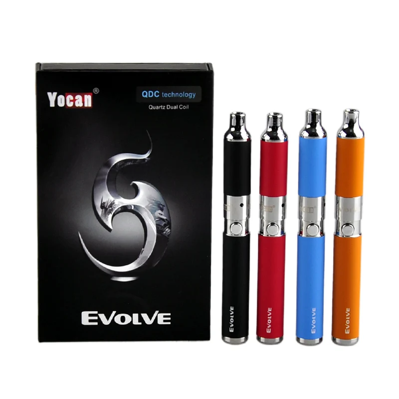 Yocan Evolve Vape ручка 650 мАч мод Ego нитка кварц двойная катушка электронная сигарета набор мод Evolve испаритель для воска/толстого масла