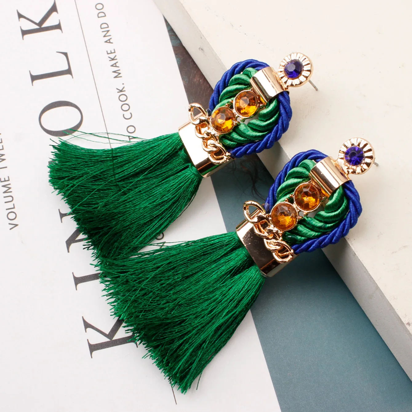 Женские богемные серьги ручной работы Cmaos роскошные винтажные вечерние в стиле