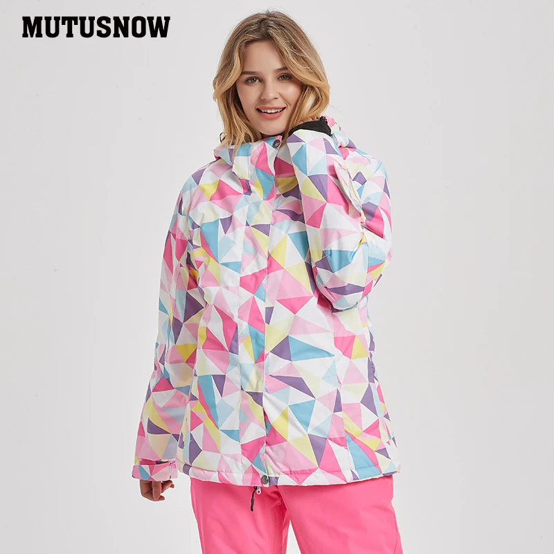 Новинка 2019 качественная Лыжная куртка женская зимняя ветрозащитная