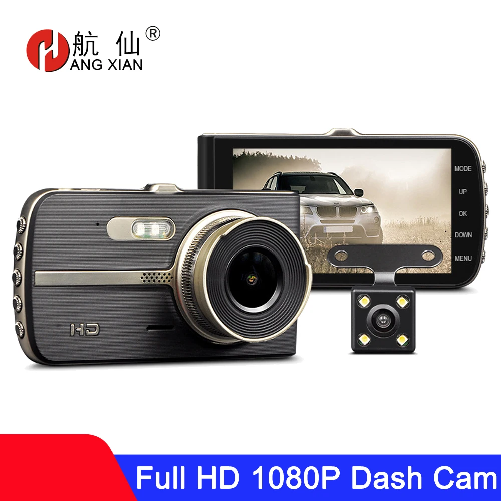 

1080P FHD 4 inch Dash Camera Car DVR Rear View Camera Car video recorder видеоѬегис car camera камеѬа заднего вида ѬегисѬаоѬ