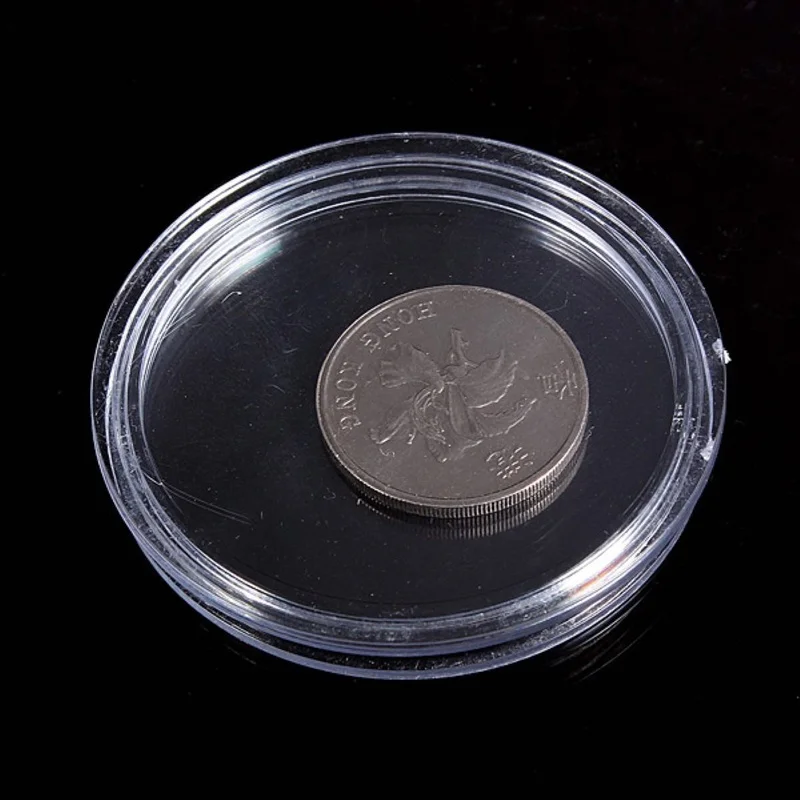 10 pcs Transparent small plastic coin box |