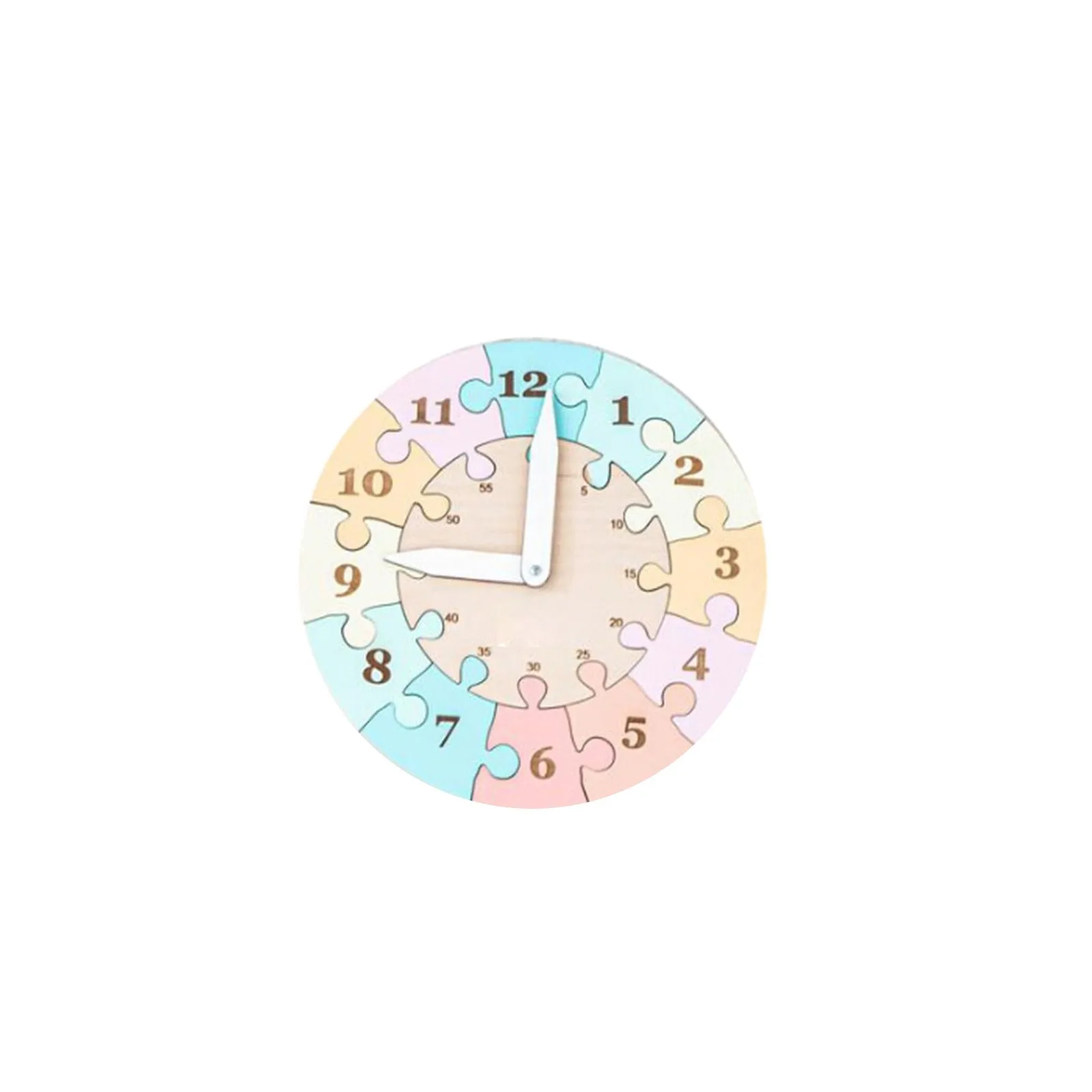 

Learning Teaching Toddlers Clock Wooden Puzzle Toys Present Birthday Gift Relogio Dekoration Reloj Pegatina Desk Clock L4