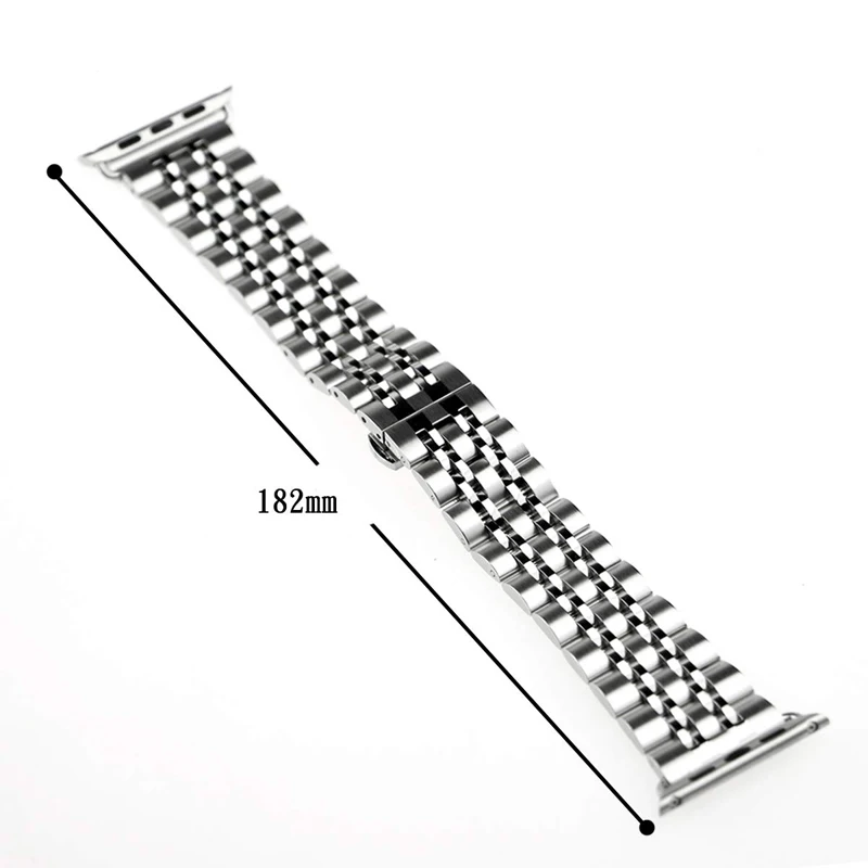 

link bracelet strap for apple watch band 44mm 40mm 42mm 38mm 5/4/3/2/1 iwatch bracelet metal Butterfly buckle watchband+box+tool