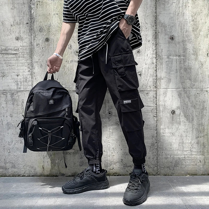 

6 Pockets Cargo Pants for Mens 2021 Fashion Trends Japanese Plus Size Streetwear Teens Hip Hop Harem Trousers Joggers Sweatpants