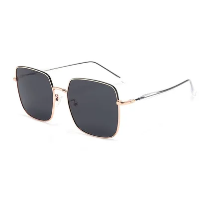 

2021 new Kasha sunglasses female fashion online celebrity with INS wind box sunglasses female tide metal pin
