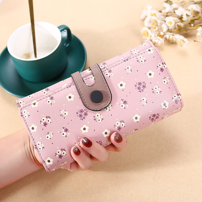 2020 модный кошелек с цветами Компактный женский на молнии отделением для карт