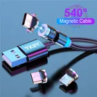 Магнитное зарядное устройство для быстрой зарядки, кабель USB C 540, магнитный кабель Micro USB Type C для iphone 12, Xiaomi, Huawei, зарядный шнур для телефона, провод
