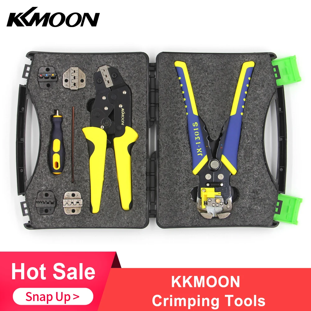 

Многофункциональный инструмент для зачистки проводов KKmoon, профессиональные Обжимные Щипцы, клещи с храповым механизмом для клемм