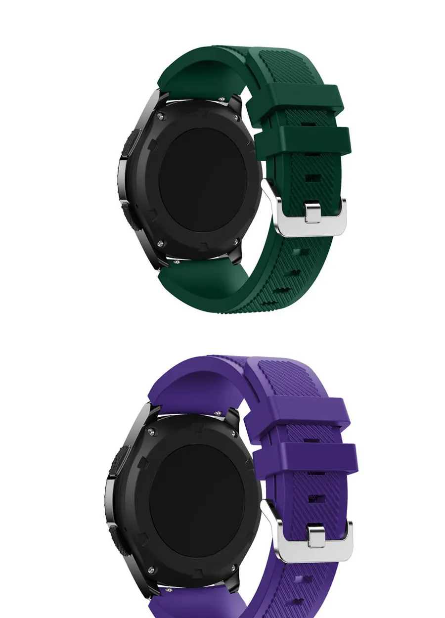 Горячая Распродажа! Классический ремешок s3 Frontier для samsung Galaxy Watch 46 мм ремешок 22 мм силиконовый браслет huawei watch GT ремешок S3 smartwatch