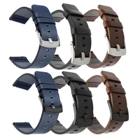 20mm 22mm genuine leather watch band strap for samsung galaxy watch 46mm 42mm gear s3 watchband for amazfit bip bit strap