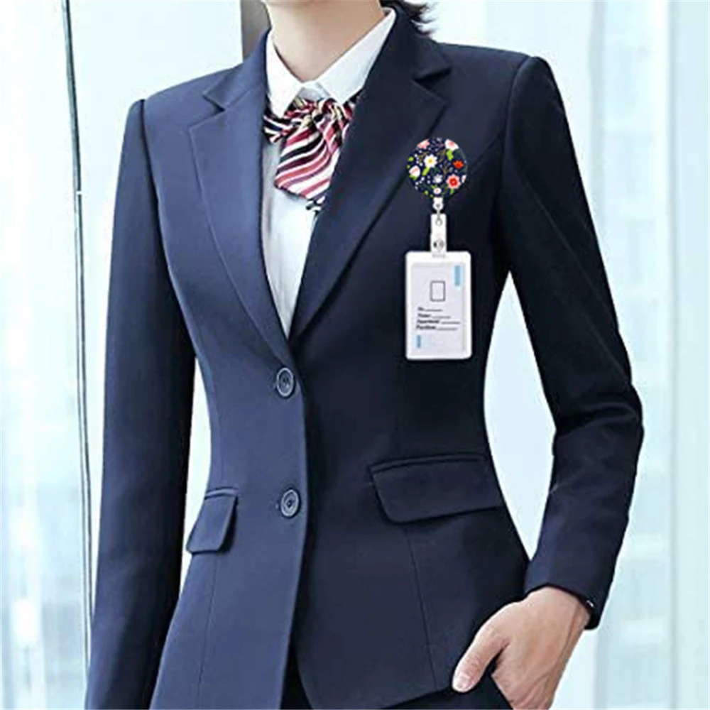 

Fashion ID Badge Holder Clip Retractable Name Tag Card Holder Key Ring