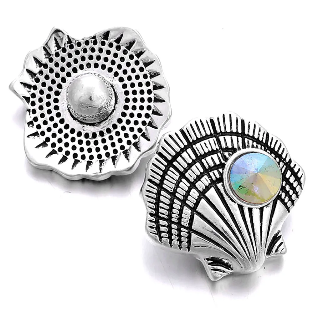 5 шт./лот новые ювелирные изделия 18 мм кнопки Стразы жемчужные ракушки цветы