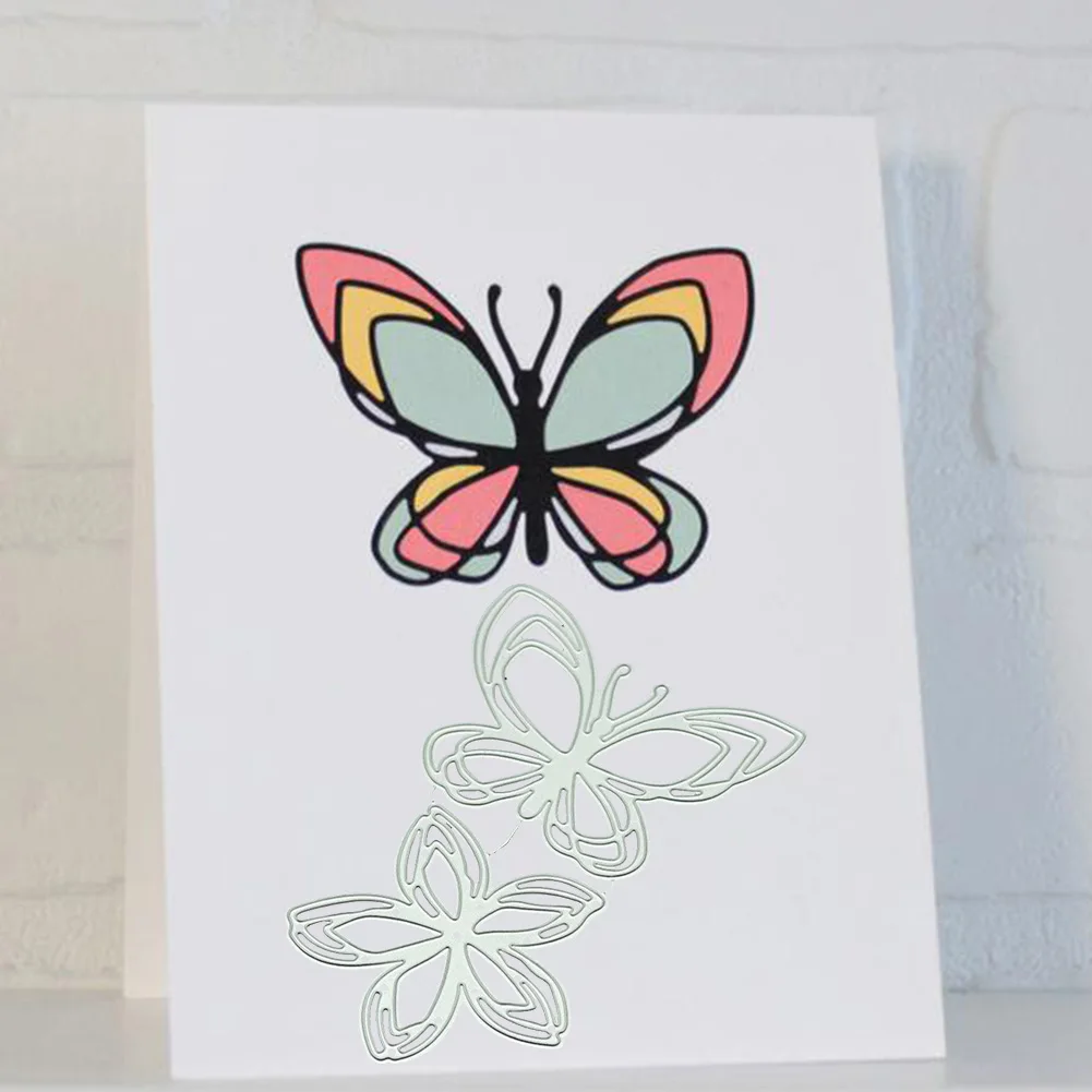 Бабочка цветок металлический Трафаретный вырубной Штамп для DIY Скрапбукинг