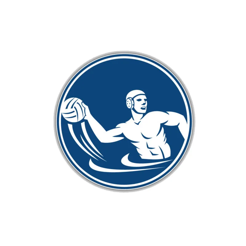 

Personality Water Polo Player Car Stickers Accessories Motorcycle Cover Scratches Waterproof Car Styling PVC 12cm *12cm