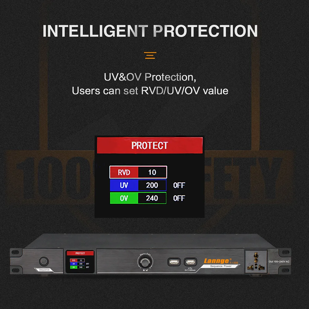 Lannge T-1300 8-channel Intelligent Power регулятор последовательности универсальный контроллер с