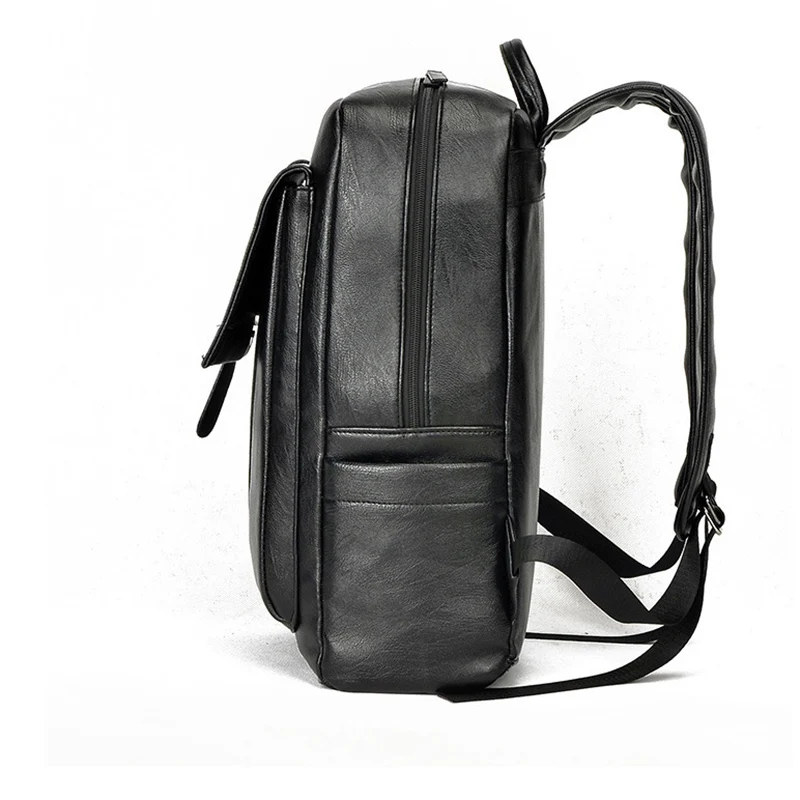 Мужской рюкзак из натуральной кожи серый повседневный для ноутбука рюкзаки