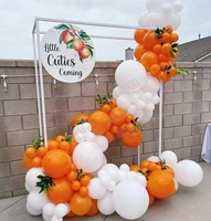109pcs orange balloons garland arch kit white balloon for birthday baby shower weddings party decoration