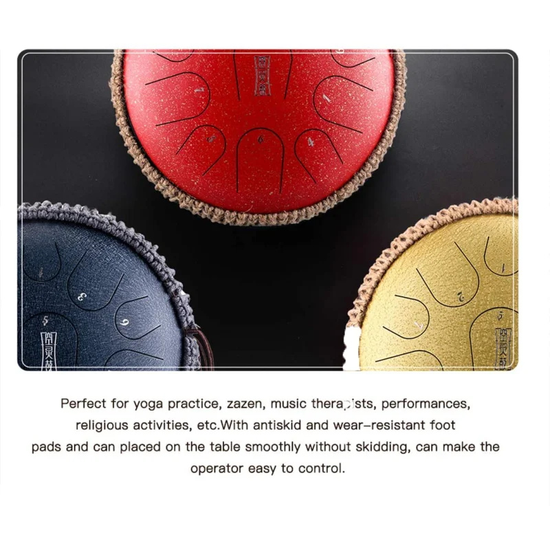 

14 inch 15 tone Drum Handheld NEW Steel Tongue Drum Tank Drum Percussion Instrument Yoga Meditation Beginner Music Lovers Gift