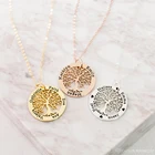 Цепочка женская из нержавеющей стали с подвеской-деревом жизни